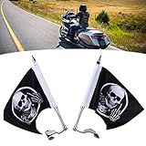 Acouto Kit De Mastro De Bandeira De Motocicleta Tampa De Porta Malas Kit De Montagem De Mastro Com Bandeira De Caveira Esquerda E Direita Para Gold Wing Tour DCT 2018 2020