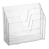 Acrimet Organizador De Escritório Para Pastas Com 3 Divisões Horizontal- Cristal- 860-1