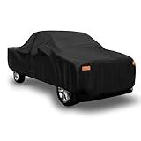 ACROPIX Capa De Caminhonete Para Ford F150 Cabine Regular 2 Pés Cama 2 Portas 04 21 F350 Cabine Regular 2 Pés Cama 2 Portas 08 21 Proteção Solar Externa Impermeável Com Zíper Porta Do Motorista Preto