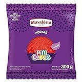 AÇÚCAR CRISTAL COLORIDO VERMELHO MIL CORES 300G MAVALÉRIO
