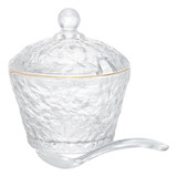 Açucareiro De Cristal Martelado Com Borda Dourada Petra Lyor Cor Açucareiro Dourado