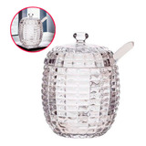 Açucareiro De Vidro Cristal Com Colher E Tampa Luxo Novidade