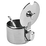 Açucareiro Em Aço Inox Com Colher 6 Cm 200ml