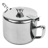 Açucareiro Inox De Abrir E Fechar C colher Inox