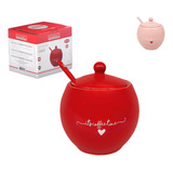 Açucareiro L amour Em Porcelana Com Colher E Tampa 350ml