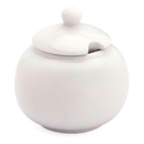 Açucareiro Porcelana Branca C Tampa Porta Açúcar Louça Pote