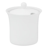 Açucareiro Porcelana Com Tampa Porta Açúcar Branco