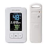 AcuRite Termômetro Digital Colorido 02028 Com Temperatura Interna Externa Branco