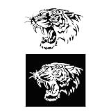 Acxico 2 Adesivos Refletivos Para Capô De Carro Novo Com Gravação Personalizada De Tigre