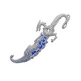 Adaga De Dragão De Fantasia De 25-4 Cm- Alça E Bainha De Metal De Lâmina Fixa- Para Colocação E Presentes-