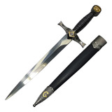 Adaga Maçônica Com Lâmina Sem Corte Em Metal 40cm Cor Preto