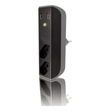 Adapatador De Tomada benjamim Com Porta Usb Preto