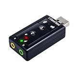 Adaptador - Placa De Som USB 7-1 2 Entrada P2 Fone E Microfone Compatível Com Windows E Mac PREMIUM MCO