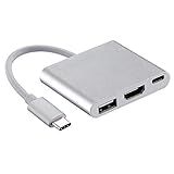 Adaptador 3x1 Usb 3 1 Tipo C Thunderbolt 3 0 X Hdmi Usb T C