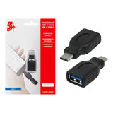 Adaptador 5 Otg Tipo C 3 1 Para Usb Fêmea Plug And Play