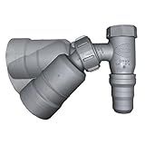 ADAPTADOR ARTICULADO 45 CINZA C RETENCAO P MAQUINA DE LAVAR ROUPA E LOUCA