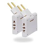 Adaptador Articulado Com 3 Tomadas 10A Pino Plug Branco