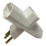 Adaptador Benjamim 10a Branco 2p t Com 3 Conexões Margirius