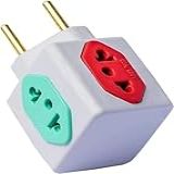 Adaptador Benjamin Cubo De Tomada Com 3 Entradas 10A E 1 Entrada 20A Plug Padrão 3 Pinos Novo Antigo UpMoura Bivolt 110V 220V
