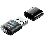 Adaptador Bluetooth 5 1 Toocki USB Para PC Sem Fio Receptor Transmissor Preto E Branco