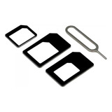Adaptador Chip Nano Micro Sim Chave Ejetor 4 Em 1