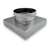 Adaptador Churrasqueira Pré Moldada 30x30 Saída 200mm Inox