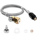 Adaptador Co2 Para Máquina De Refrigerante Fizzi One Touch Jet Ninja Thirsti Máquina De água Com Gás- CGA320 Para TR21-4 Soda Maker 152 Cm Adaptador De Mangueira De Aço Inoxidável -com Medidor De