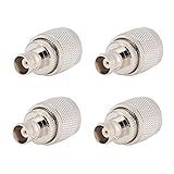 Adaptador Coaxial RF Coaxial BNCFêmea Para SO239 Macho Conector RF Coaxial RF Coaxial Para Aplicações De Antena Externa De Rádio WLAN 4 Pacotes 