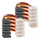 Adaptador Conversor 4 Pinos Ide X Sata Kit 10 Un