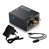 Adaptador Conversor Áudio Ótico Toslink Para Rca Analógico