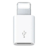Adaptador Conversor Micro Usb Para Lightning Compatível Com iPhone Cor Branca