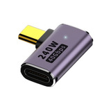 Adaptador Conversor Usb Tipo C Em L 90 Graus 40gbps 240w 5a Cor Grafite V1