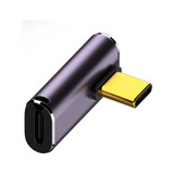 Adaptador Conversor Usb Tipo C Em L 90 Graus 40gbps 240w 5a Cor Grafite V2