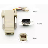 Adaptador Db9 Macho Rs 232 X Rj45 Fêmea