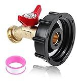 Adaptador De água Para Tanque IBC 275 330 Galões Rosca Grossa De 5 Cm Válvula De Corte De água De Latão Sem Chumbo Com Válvula De Esfera Conector De Mangueira De Jardim De Encaixe De Tanque De