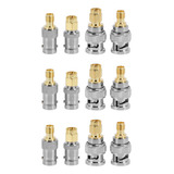 Adaptador De Conector Rf Masculino Feminino Bnc Para Sma 12
