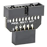 Adaptador De Conector USB 2 0 A 3 0 Adaptador De Tomada Para Placa Mãe Com Conector De Cabo De Remendo USB 2 0 9Pin Para USB 3 0 19P PH23A 