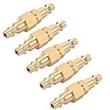 Adaptador De Conexão Rápida De Mangueira De Ar De Latão Fêmea E Macho NPT De 0 63 Cm 1 4 X 0 63 Cm NPT Acoplador De Ar E Kit De Plugue Acessórios De Compressor De Ar 10 Peças Masculino E Feminino 