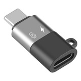 Adaptador De Lightning Para Usb C Para iPhone 15 16 Mic Carga Cor Cinza Sancai