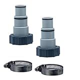 Adaptador De Mangueira Rosqueado Para Braçadeira 25007 Substituição Para Kits De Piscina Intex 25007 Com Mangueira De 1 5 E 1 25 Polegadas Compatível Com Bombas De Filtro Intex 4000 2500 2000 E