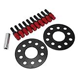 Adaptador De Roda De Furo De Cubo Espaçador De Roda De Carro 2 Peças 5 Mm 5 X 100 5 X 112 Kit Espaçador De Roda Centralizado Com Substituição Para 1997 2008 Vermelho