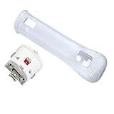 Adaptador De Sensor Acelerador Wii Motion Plus Com Capa De Silicone Para Controle Remoto Nintendo Wii Branco 