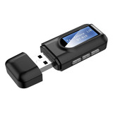 Adaptador De Tela De Transmissor Com Fone De Ouvido Bt Lcd U