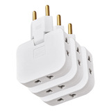 Adaptador De Tomada Benjamim 3 Conectores Pino Bipolar Kit 3