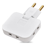 Adaptador De Tomada Benjamim De 3 Conectores T Pino Bipolar