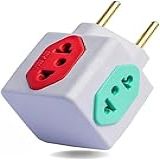 Adaptador De Tomada Benjamim Power Cubo Com 4 Entradas Tomadas 10A 20A T Bivolt 110v 220v Com 3 Entradas 10A E 1 Entrada 20A Entrada Padrão 3 Pinos