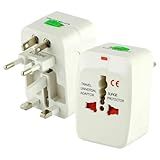 Adaptador De Tomada Internacional Plug Universal Portátil 110 220V Bivolt Para Viagens EUA Europa Ásia Reino Unido Brasil Argentina Padrão 150 Países Benjamim Com Trava De Segurança PREMIUM DUPIN