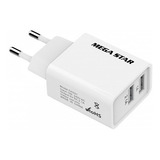 Adaptador De Tomada Usb Megastar Ch331 2 Saídas Bivolt