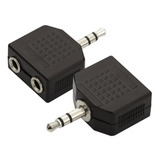 Adaptador Dois Fones Auxiliar P2 Macho 2x P2 Fêmea Le 5507