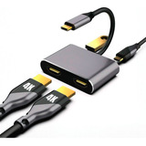 Adaptador Dorn Usb c Para 2x Hdmi Pd E Usb 3 0 